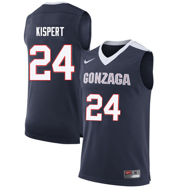Men Gonzaga Bulldogs #24 Corey Kispert College Basketball Jerseys Sale-Navy